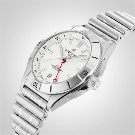 breitling chronomat gmt 40 white dial|Breitling Chronomat gmt review.